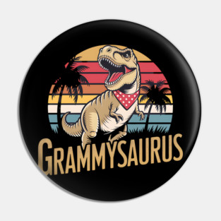 Grammysaurus T Rex Dinosaur Grammy Saurus Mother's Day Pin
