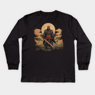 UKIYO-E MAUL Kids Long Sleeve T-Shirt