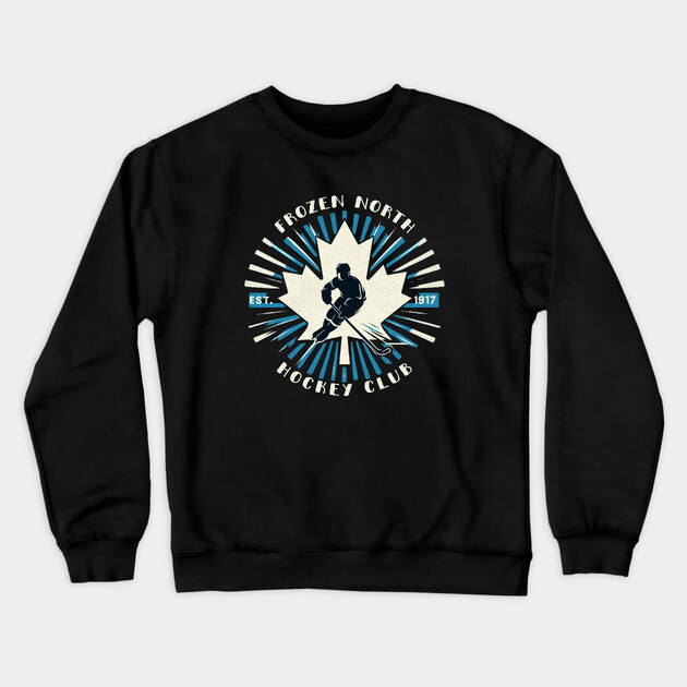 Frozen North Hockey Club – Est. 1917 Retro Hockey Shirt Crewneck Sweatshirt by Ben's Store 1