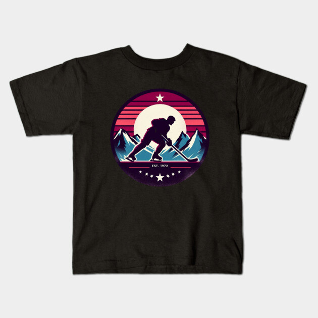 Rocky Mountain Hockey Club – Est. 1972 Retro Design Kids T-Shirt by Ben's Store 1