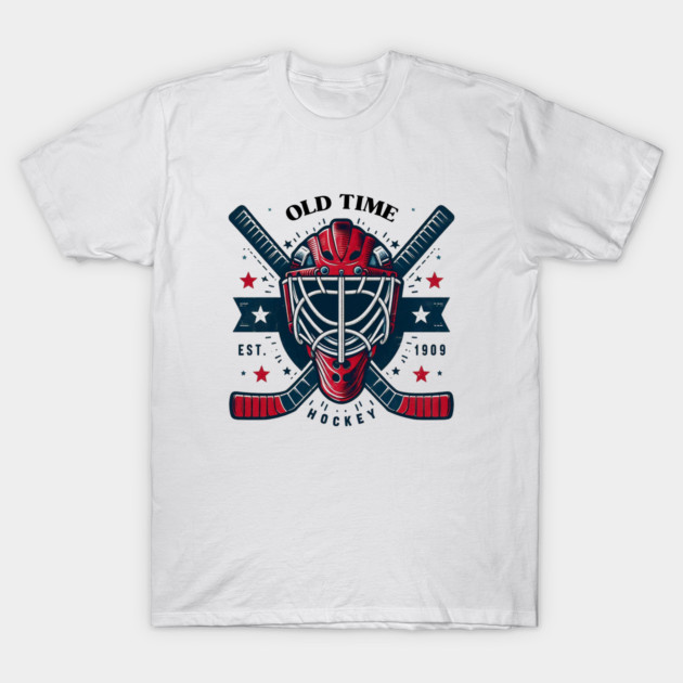 Vintage Mask & Sticks Hockey Design – Est. 1909 T-Shirt by Ben's Store 1