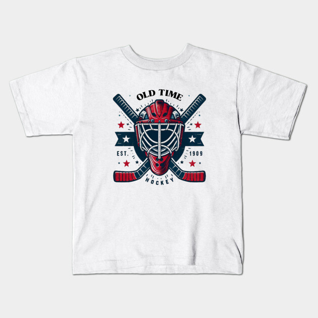 Vintage Mask & Sticks Hockey Design – Est. 1909 Kids T-Shirt by Ben's Store 1