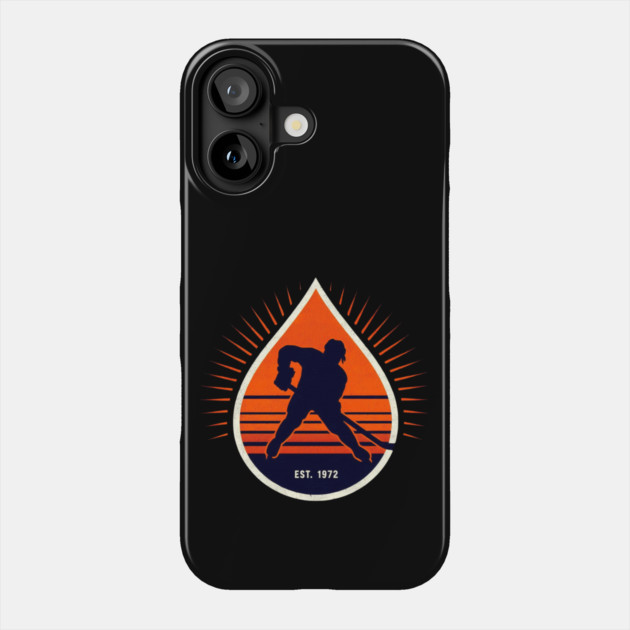 Retro Oil Drop Hockey Design – Est. 1972 Phone Case by Ben's Store 1