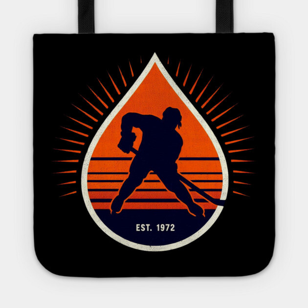 Retro Oil Drop Hockey Design – Est. 1972 Tote by Ben's Store 1