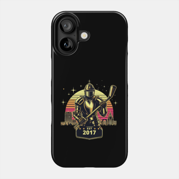 Retro Vegas Knight Hockey Design – Est. 2017 Phone Case by Ben's Store 1