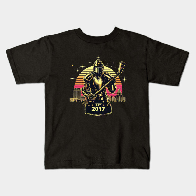Retro Vegas Knight Hockey Design – Est. 2017 Kids T-Shirt by Ben's Store 1