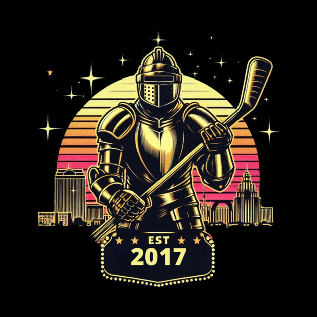 Retro Vegas Knight Hockey Design – Est. 2017 by Ben's Store 1