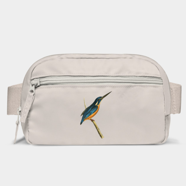 Azure Kingfisher Vintage Bird Illustration by William Swainson by TuncGK