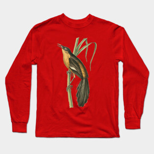 Babbling Thrush Vintage Bird Art - William Swainson Long Sleeve T-Shirt