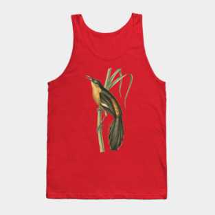 Babbling Thrush Vintage Bird Art - William Swainson Tank Top