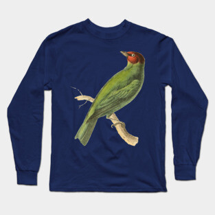 Bay-Headed Tanager Bird Vintage Print by Swainson Long Sleeve T-Shirt