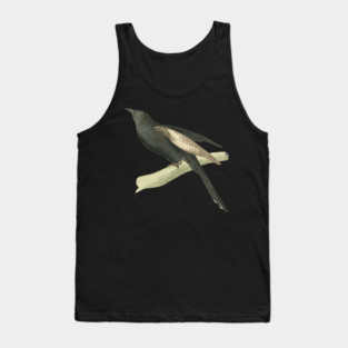 Black Cuckoo Vintage Bird Illustration by William Swainson Tank Top