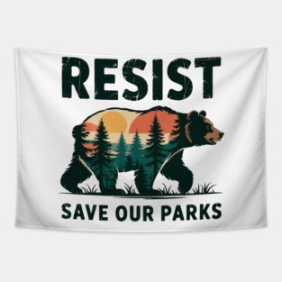 RESIST Floral Political Protest Tapestry