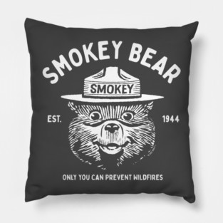 OFFICIALLY LICENSED Smokey Bear Vintage Logo Pillow