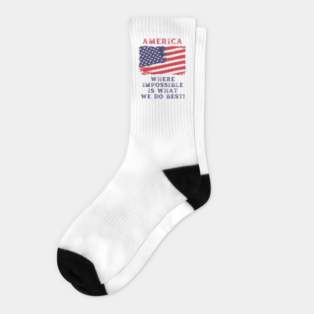 America - Impossible is what we do best! Socks by AWbydesign