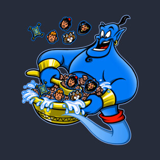 3 Wish Crisp Genie Cereal Stickers! T-Shirt