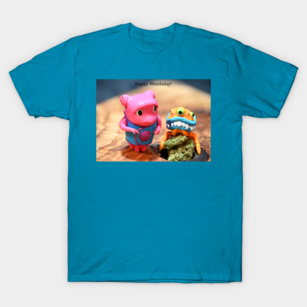 Happy Weedsday! - Weed Design T-Shirt by MrGreenGenes420