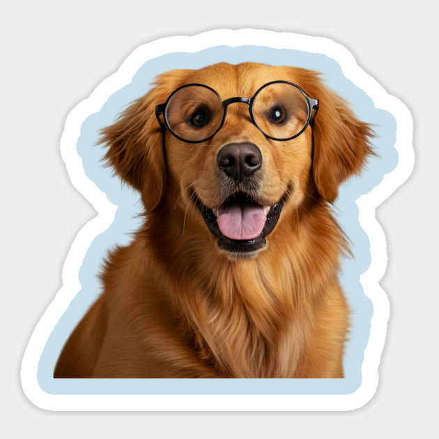 Labrador Retriever With Black-Frame Glasses Magnet by Oscar's Store 1