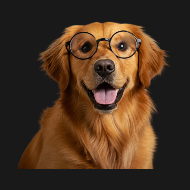 Labrador Retriever With Black-Frame Glasses by Oscar's Store 1