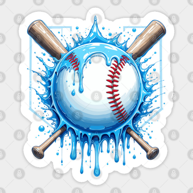 Ice-Cream-Basebal-Drip Sticker by JessArty