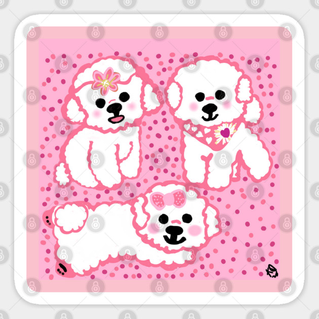 Bichon Frise Sticker by Kristonya Art