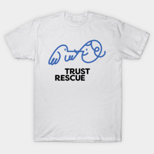 Trust rescue blue and black logo T-Shirt
