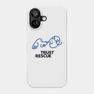 Trust rescue blue and black logo Phone Case