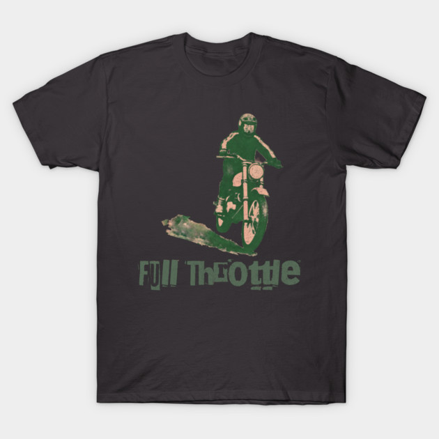 Full Throttle Retro Motorcycle T-Shirt by DonWillisJrArt