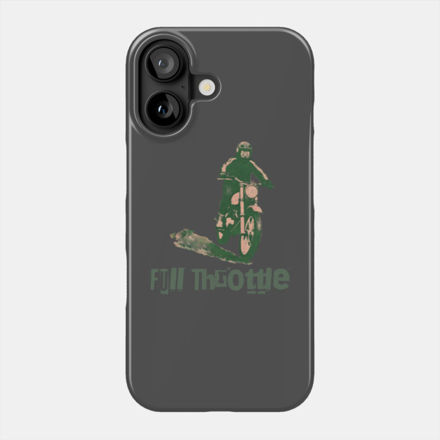 Full Throttle Retro Motorcycle Phone Case by DonWillisJrArt