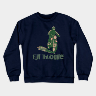 Full Throttle Retro Motorcycle Crewneck Sweatshirt
