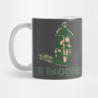 Full Throttle Retro Motorcycle Mug