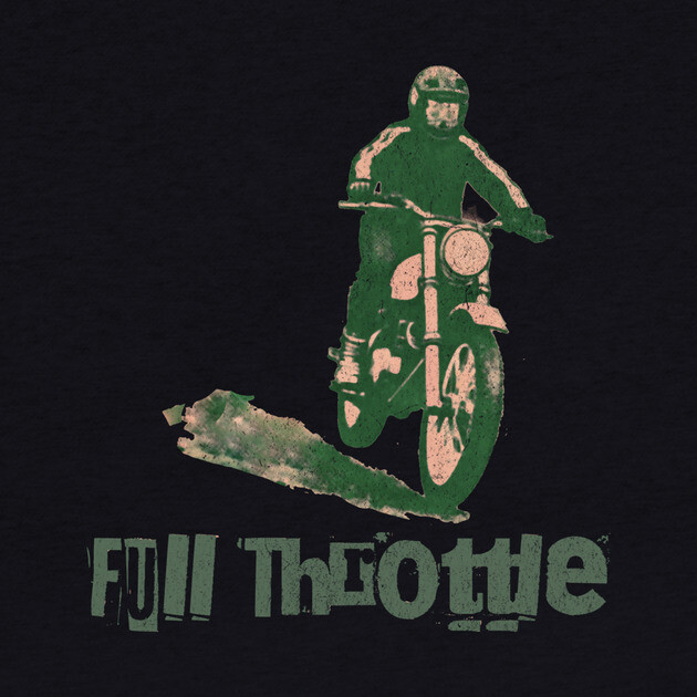 Full Throttle Retro Motorcycle by DonWillisJrArt