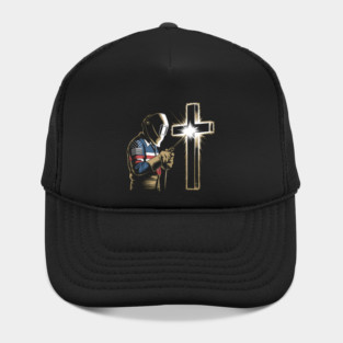 Welder American Flag Mig Tig Welding Faith Cross Christian Hat