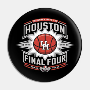 Houston Cougars Final Four 2025 Men's Basketball Burst Black Pin