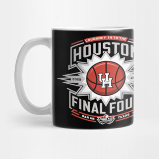 Houston Cougars Final Four 2025 Men's Basketball Burst Black Mug