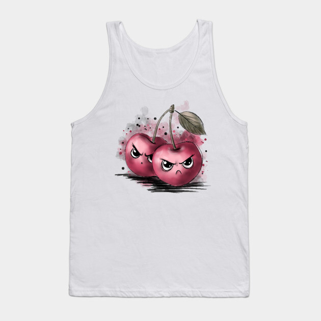Grumpy Cherries Tank Top by H. R. Sinclair