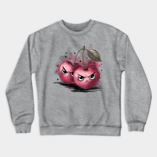 Grumpy Cherries Crewneck Sweatshirt by H. R. Sinclair