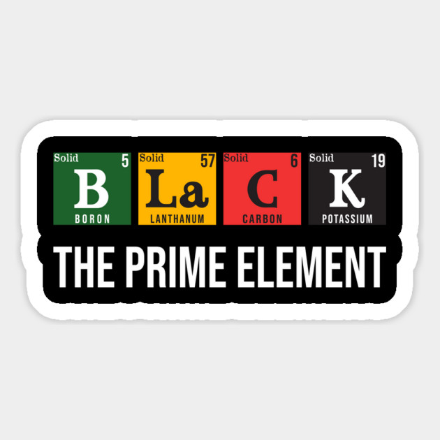 Black - The Prime Element Magnet by UrbanLifeApparel