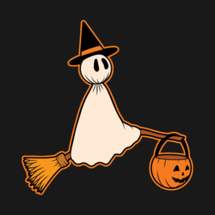 Flying Trick or Treat Ghost T-Shirt