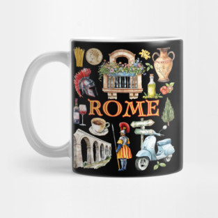 Rome Italy Vintage Travel Collage Design Mug