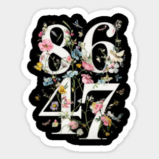 86 47 Floral Boho Style Anti Trump Magnet