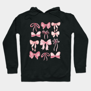 Cute Preppy Pink Bows Hoodie