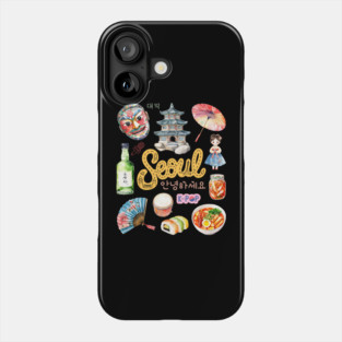 Seoul South Korea Cultural Travel Collage Phone Case