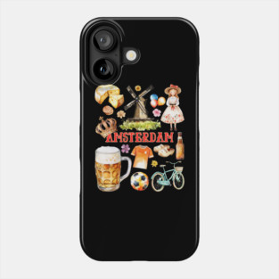 Amsterdam Netherlands Dutch Travel Collage Phone Case