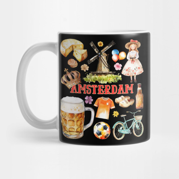Amsterdam Netherlands Dutch Travel Collage by TuncGK