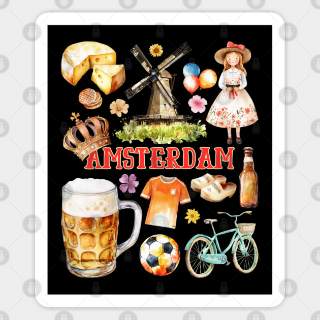 Amsterdam Netherlands Dutch Travel Collage Sticker by TuncGK