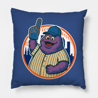 Fuzzy Fanatic - Baseball Mascot Vibes Pillow