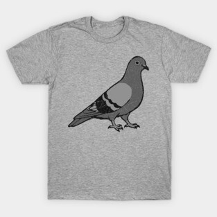 City Pigeon – Minimalist Urban Bird T-Shirt