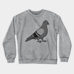 City Pigeon – Minimalist Urban Bird Crewneck Sweatshirt