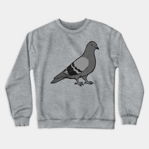 City Pigeon – Minimalist Urban Bird Crewneck Sweatshirt by DonWillisJrArt